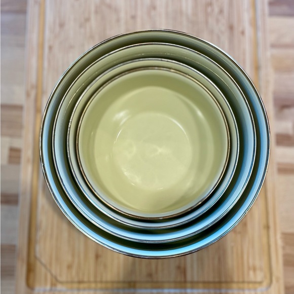 Enamel Nesting Mixing Bowls, Cabernet Pattern by Tabletops Unlimited, Set of 4 - Picture 2 of 9